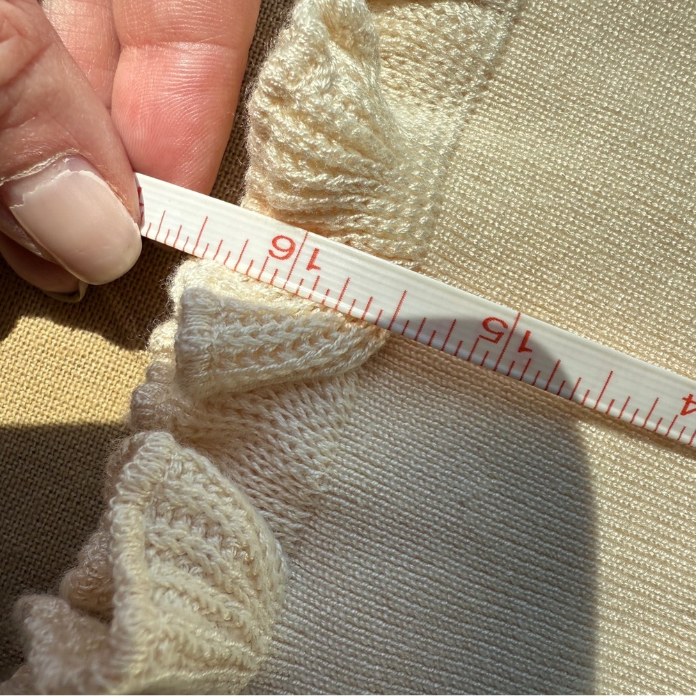 Urban Outfitters Ivory Ruffle Trim Cardigan Set with strapless Top - Picture 12 of 16